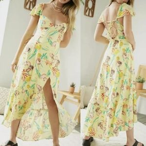 UO Tropical Seashell Strappy Back Dress